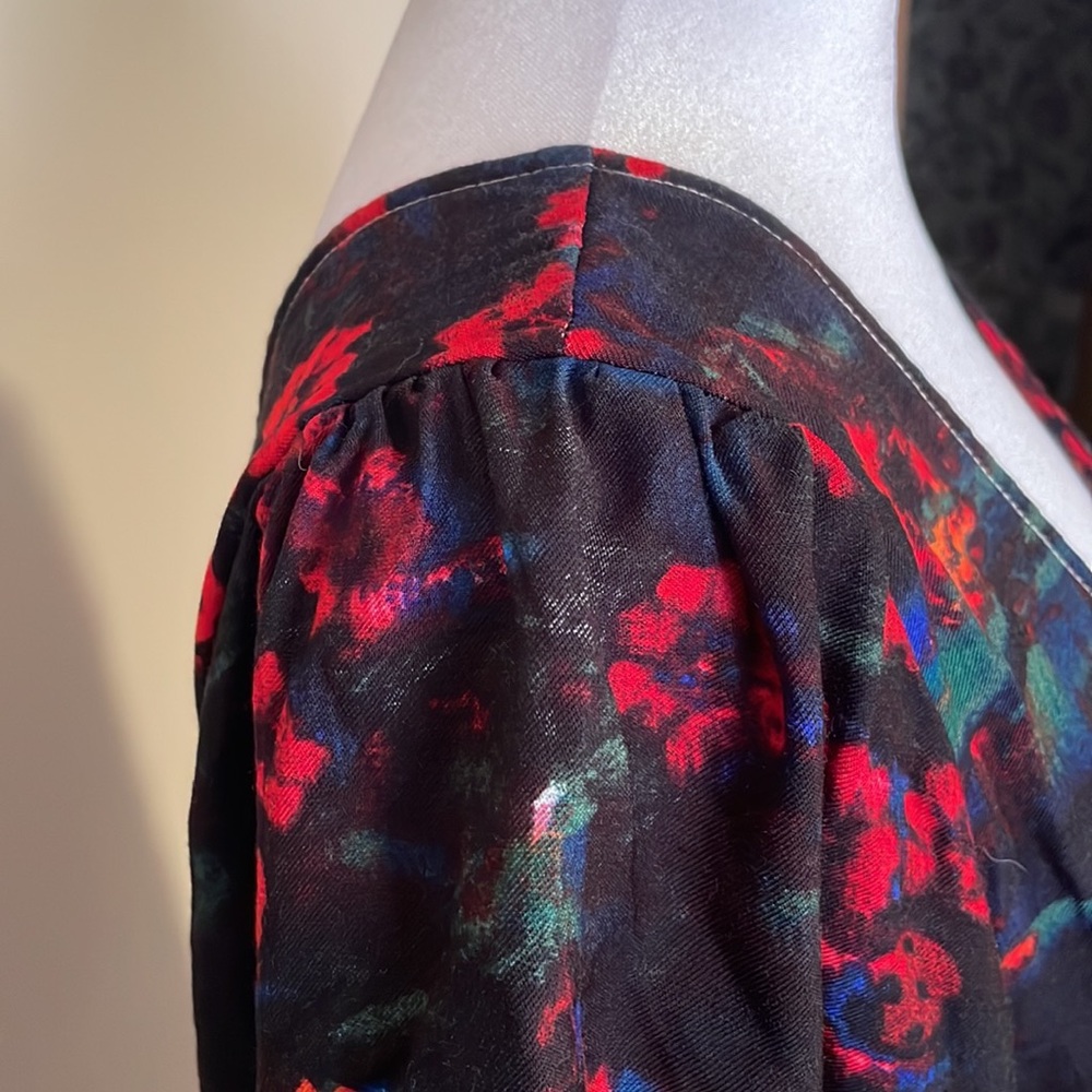 Rachel Comey for Target Black Maxi Dress with Red Floral Print - Picture 5 of 10